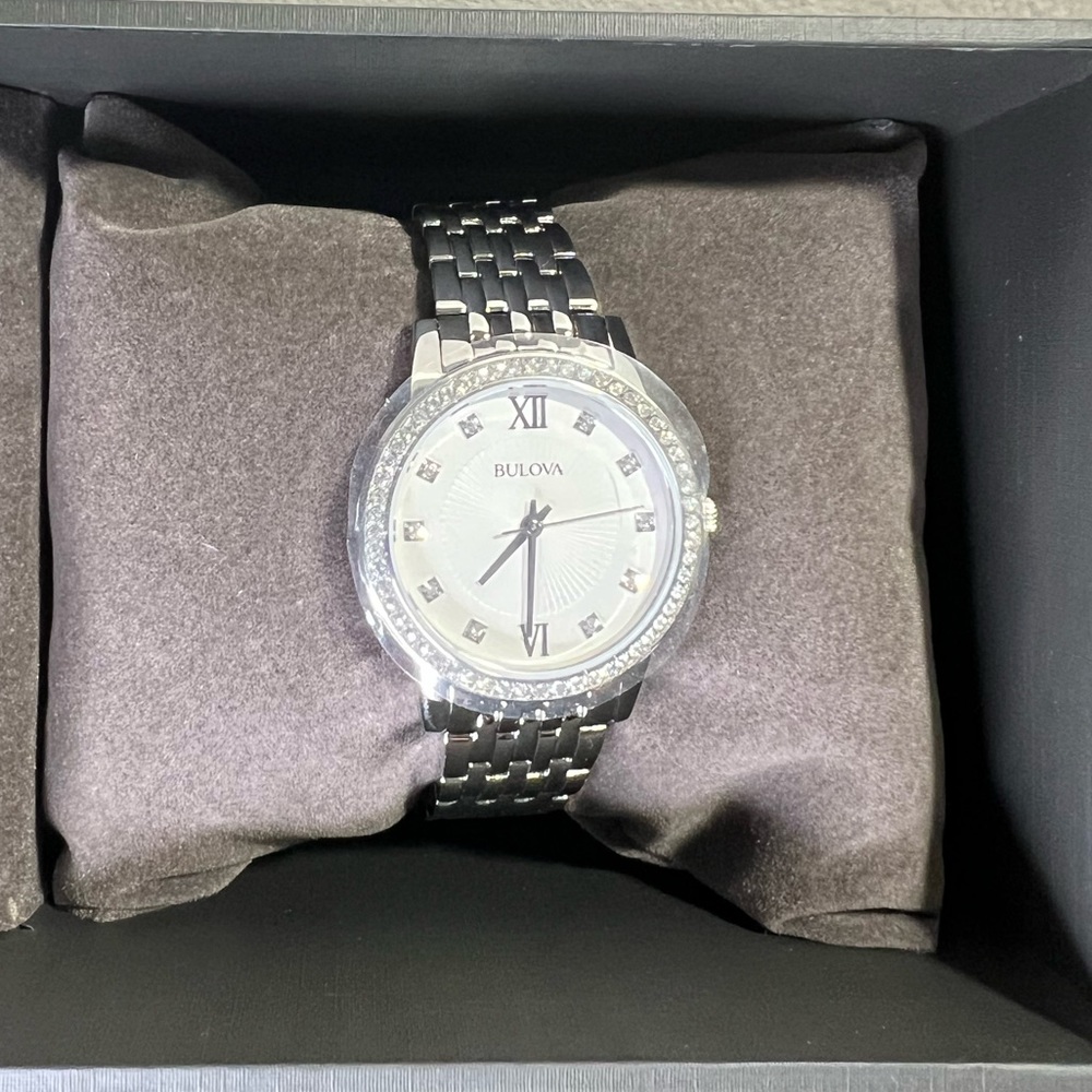 BULOVA Women’s Silver Tone Watch NWT